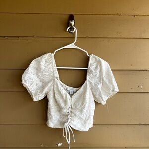 Topshop Cottagecore Crop Top - Size 4 - Festival Casual Summer